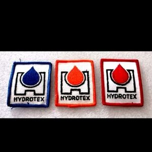 1980s Hydrotex Lubricants Co. Cloth Patches New NOS